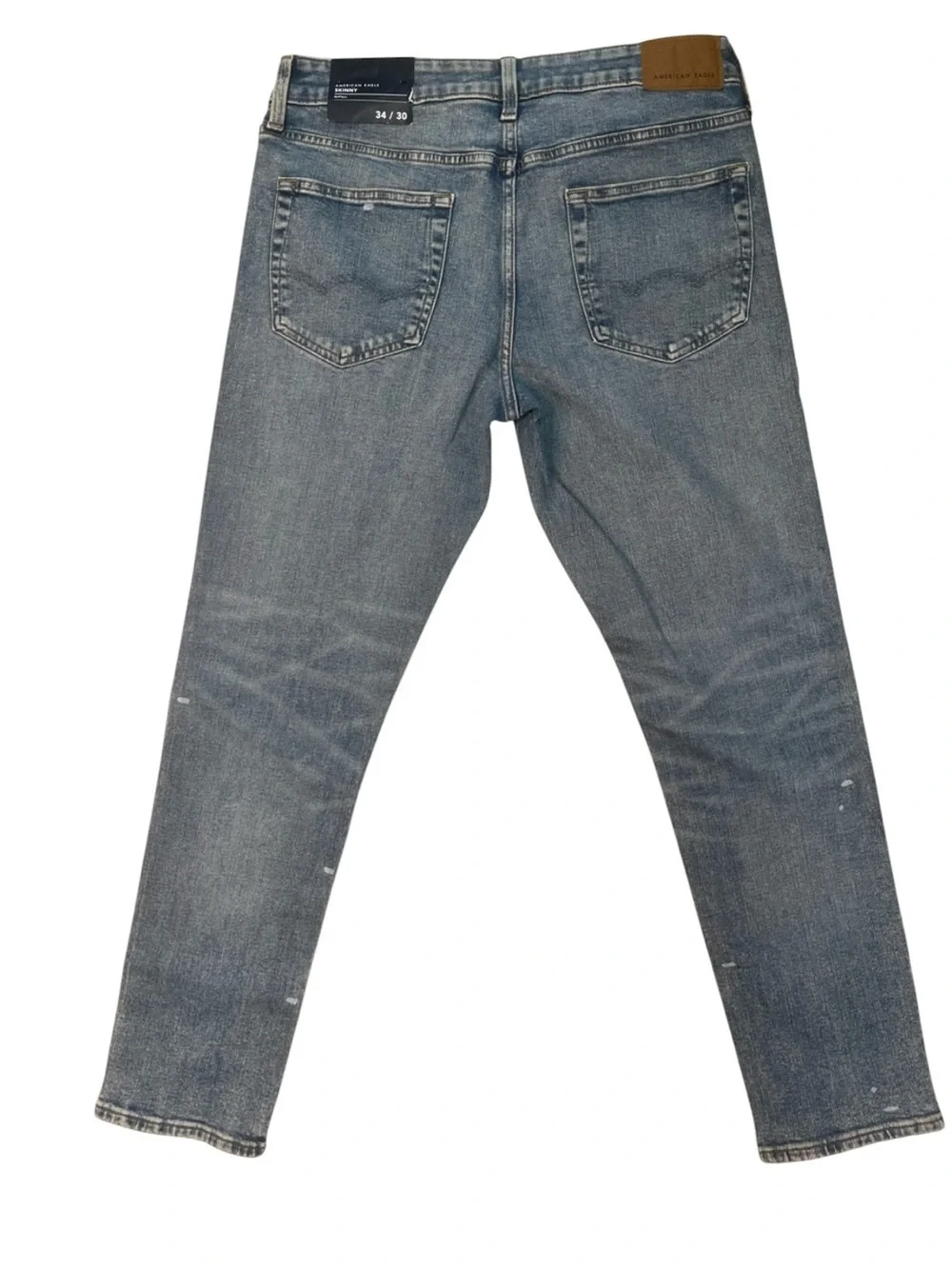 Sz 34x30 American Eagle Outfitters Distressed Light Blue Slim Jeans